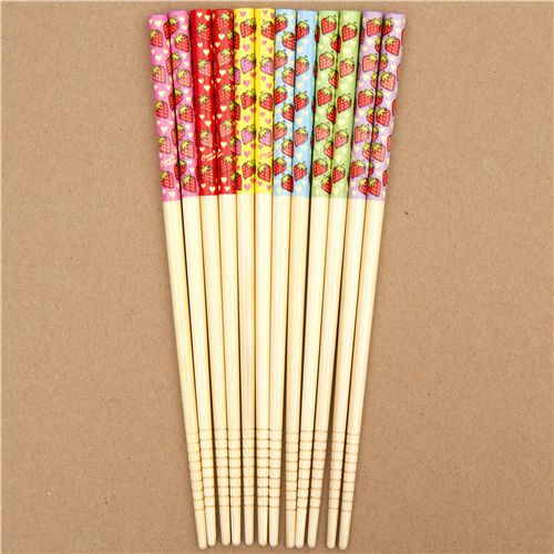 colourful-Strawberry-Chopsticks-set-6-pa