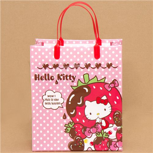 pink-Hello-Kitty-strawberry-plastic-bag-